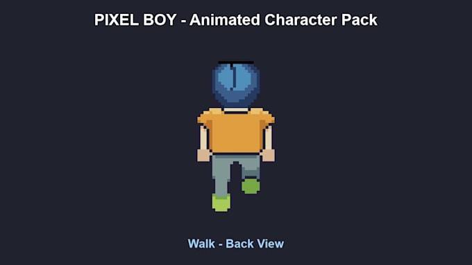 draw pixel art game characters with walk animations