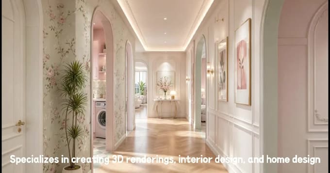 create 3d interior renders for homes and airbnb