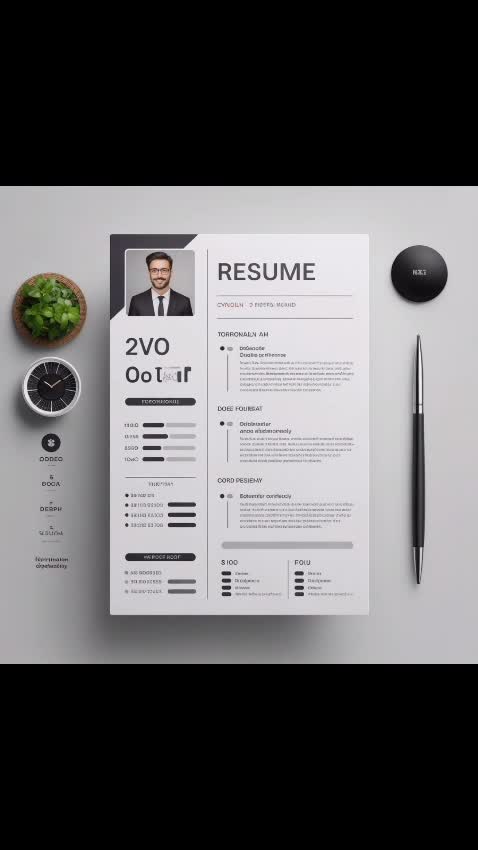 create 3 modern cvs, resume and certificate in ms word