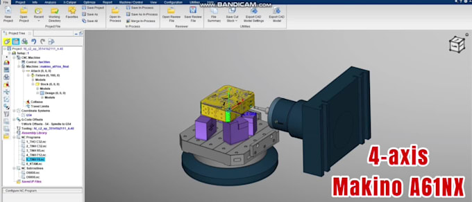 do 3, 4 and 5 axis cam programming, check vericut