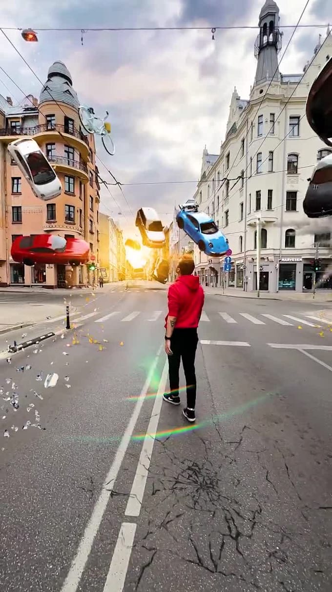 create 3d cgi animation, billboard animation anamorphic animation