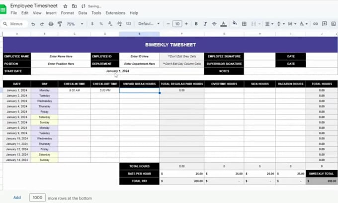 Create automated employee timesheet, attendance and payroll tracker in ...