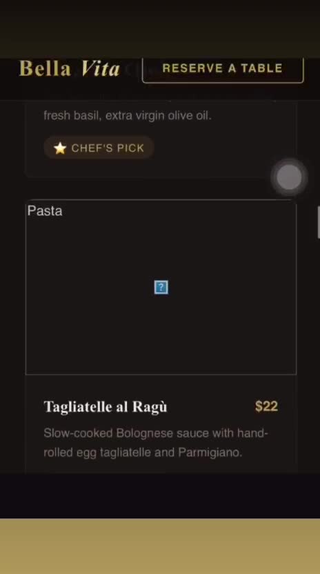 design a restaurant website with online menu and booking