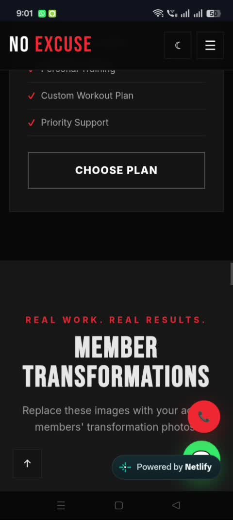 build a premium modern gym website