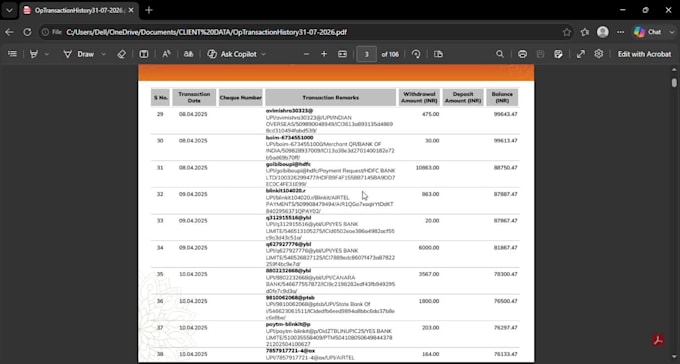 convert PDF into editable excel
