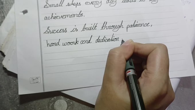 write anything by hand with neat handwriting