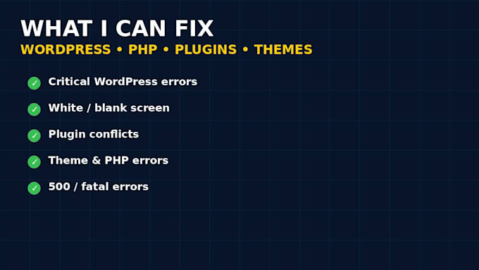 fix critical error on wordpress immediately