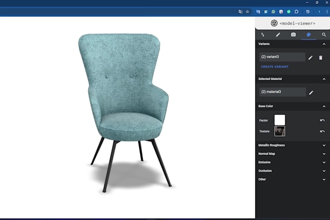 create optimized 3d furniture models for ar glb usdz