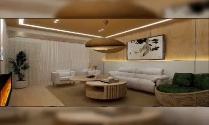 create realistic 3d interior design and room renders