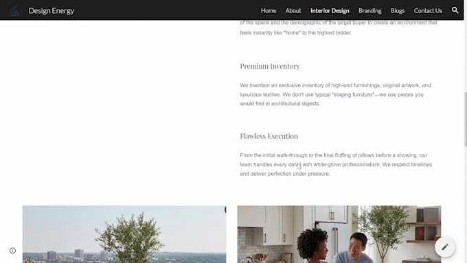 create a modern google sites website design for business