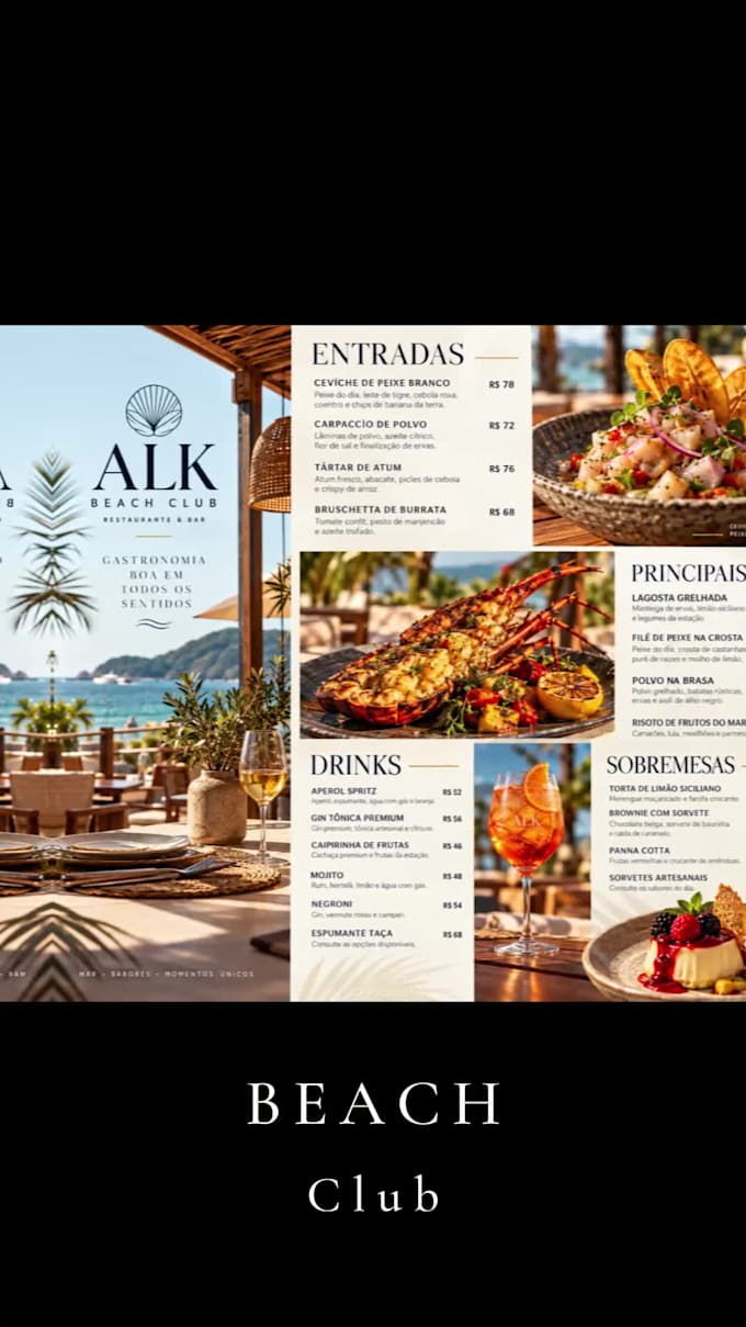 professional restaurant menu design