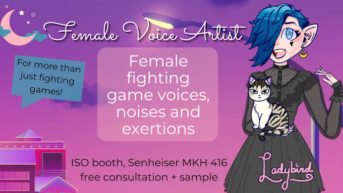 create custom female fighting game noises and exertions