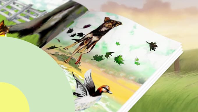 create an amazon book trailer promotional video with page flip