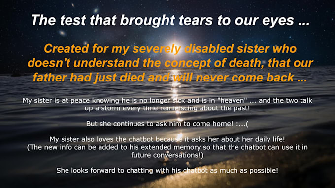 create a personalized ai companion chatbot for absent or deceased loved ones