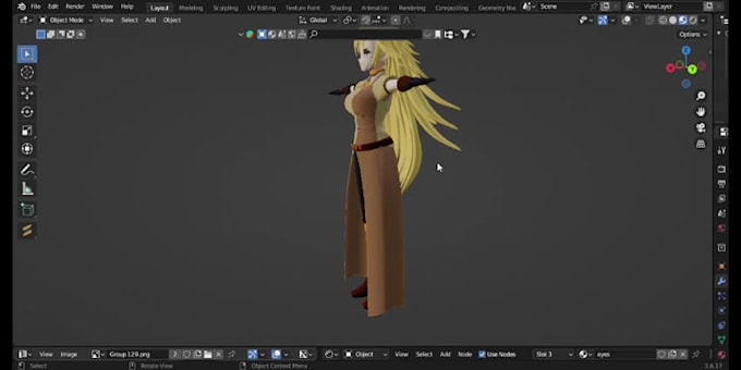 created stylized vrchat character avatar with rig