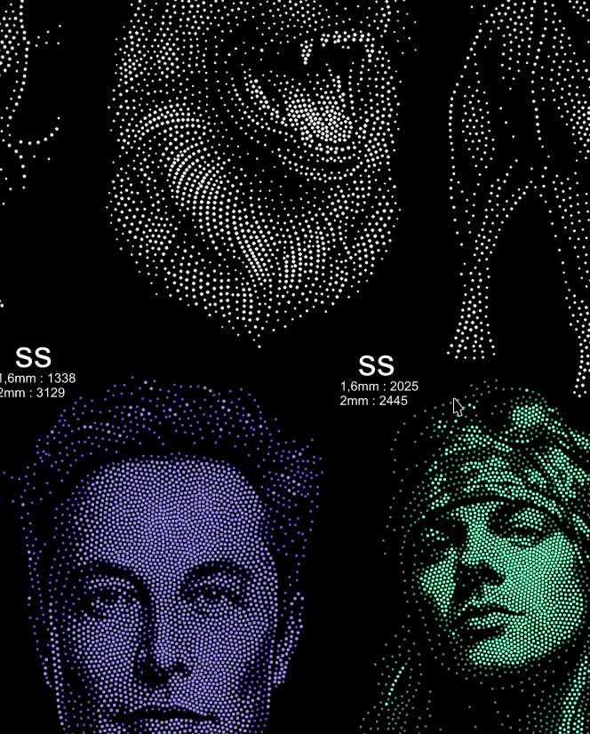 convert your photo into a custom rhinestone template
