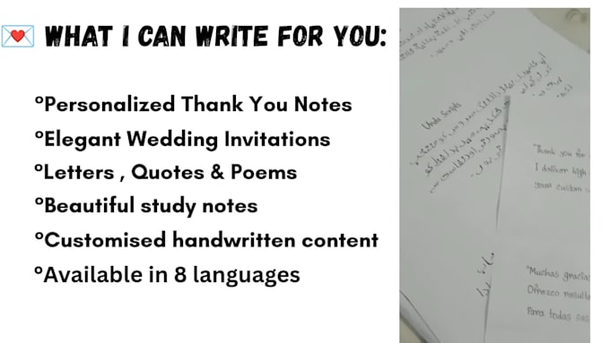 write beautiful custom handwritten notes, letters, quotes and more