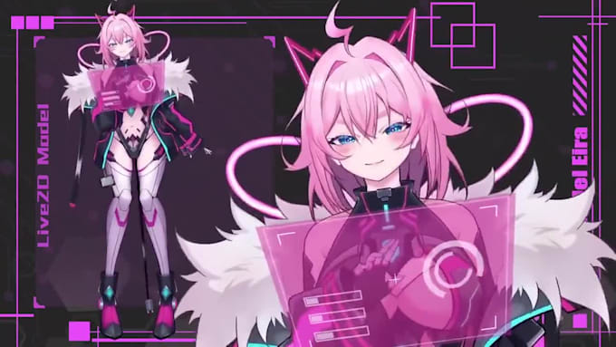 design and rig live2d vtuber model rigging anime character design live2d model