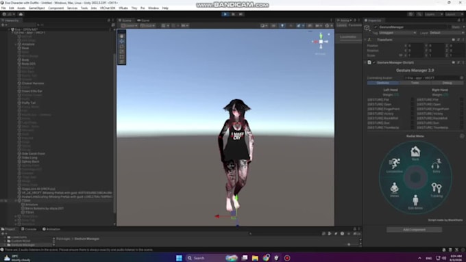 create custom vrchat avatar furry anime 3d model rigging pc quest unity setup