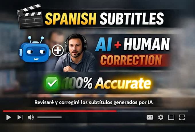 create accurate spanish subtitles using ai and human correction