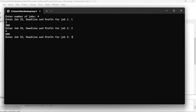 do c plus plus, data structure and java programming tasks and projects