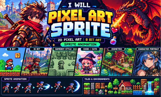 pixel art sprite, 2d pixel art, 8 bit art, sprite animation character design