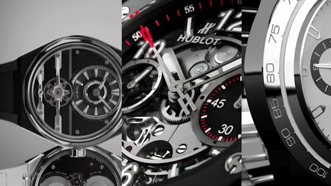 create realistic 3d watch animation, cgi video, 3d watch model and rendering