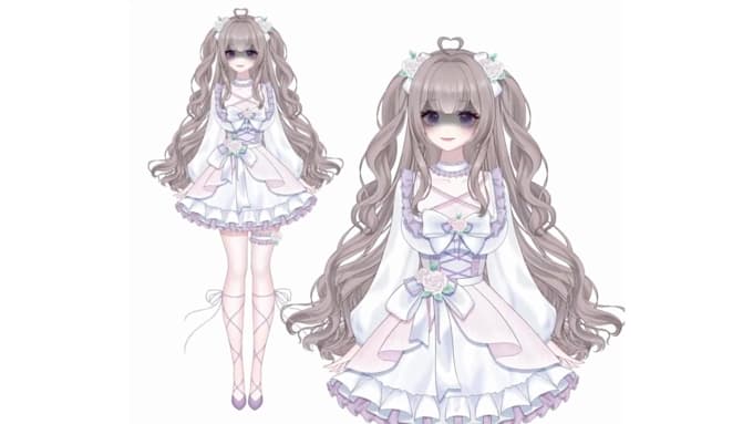 draw and rig pro vtuber model live2d female anime vtuber rigging for streaming