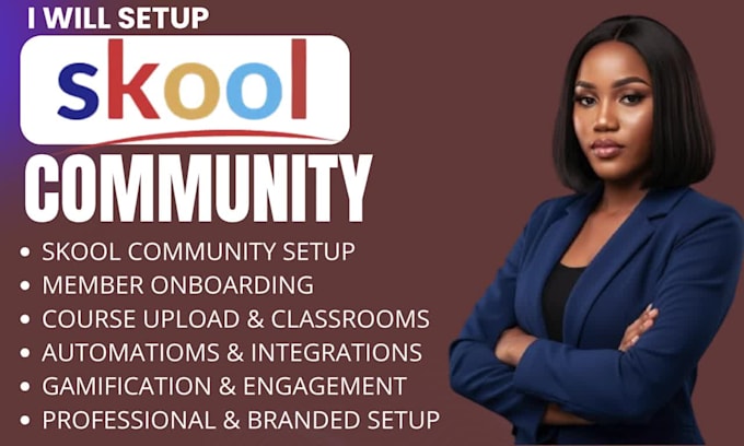 setup skool community, skool online course,skool membership