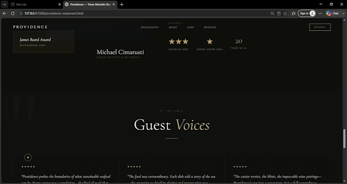 build modern portfolio website or dynamic landing page