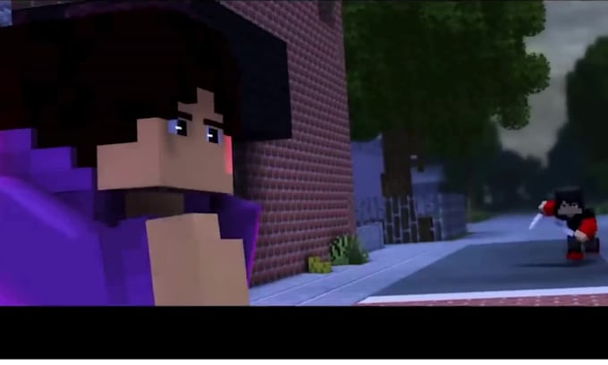 create 3d minecraft animation for youtube tiktok roblox, intros outros cinematic