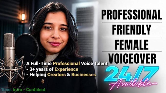 record friendly, professional voice over, today