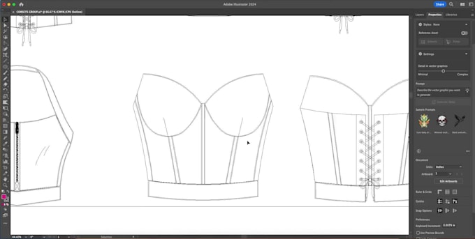 draw fashion technical flats and vector cads