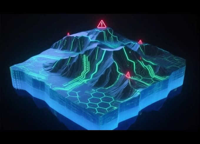 create 3d dem terrain visualization and gis data rendering