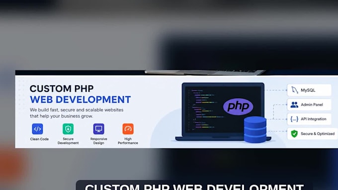 develop a custom PHP website with clean and secure code