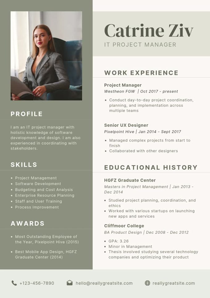 write a professional ats resume and CV