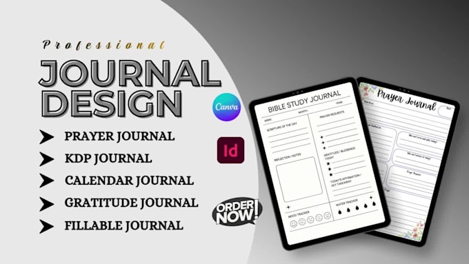 design digital journal, hyperlinked planner, workbook design, fillable pdf form
