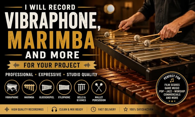 record vibraphone, xylophone, marimba for your project