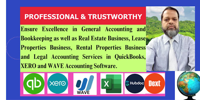 do bookkeeping  accounting in quickbooks xero wave