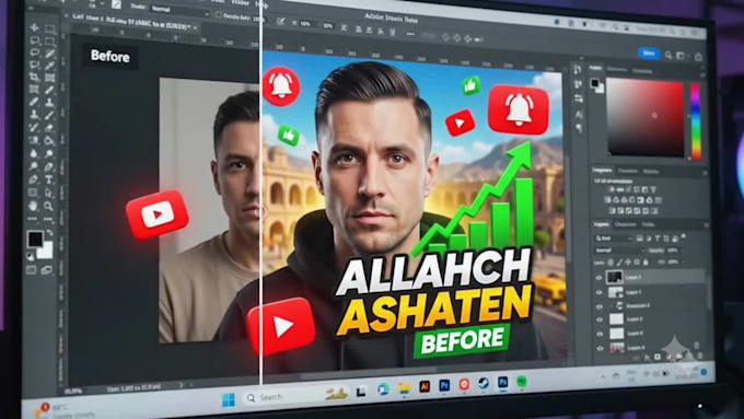 design professional youtube thumbnails