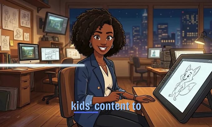 create 2d cartoon animation video, character animation