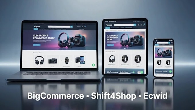 create bigcommerce shift4shop ecwid electronics ecommerce website