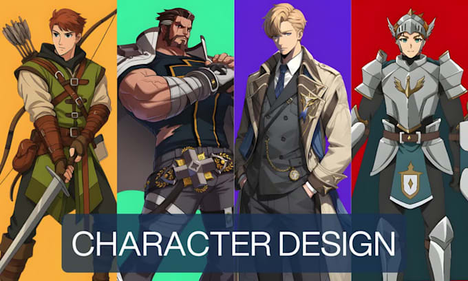 draw a custom anime character reference sheet and turnaround for oc or vtuber