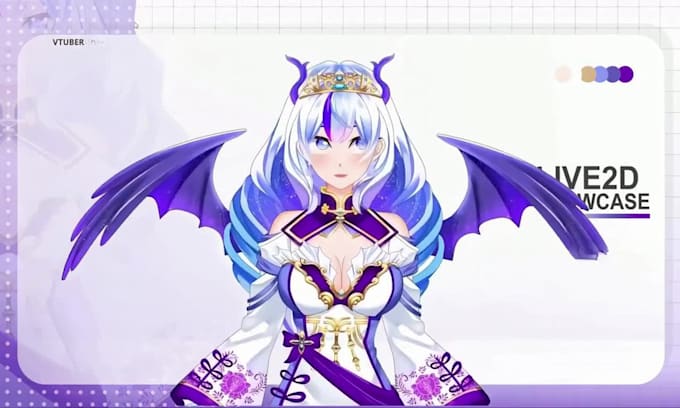 create live2d vtuber model chibi anime vtuber live2d rigging 3d vtuber model