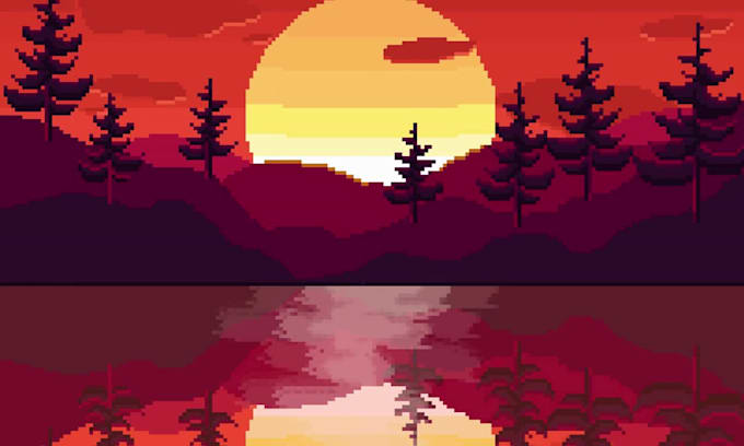 create pixel art background, game scene, tileset and rpg assets