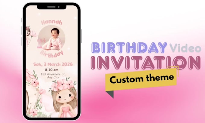 make a video invitation for your kids birthday party