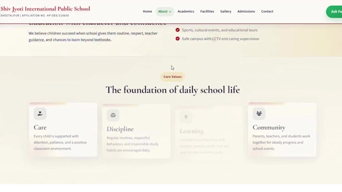 develop school website using nextjs nodejs PHP
