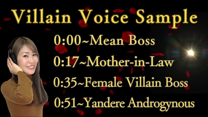 female villain voice acting
