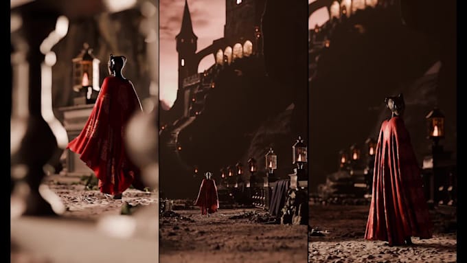 create dark fantasy and gothic cgi visuals