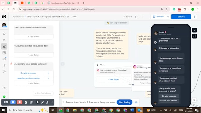 build high converting manychat, instagram and facebook dm and automation bots